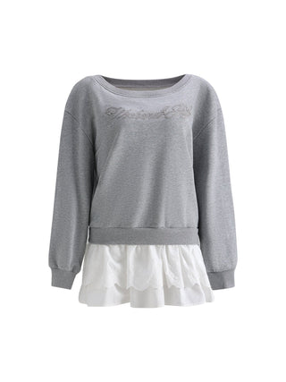 [WEEKH] letter embroidery sweater
