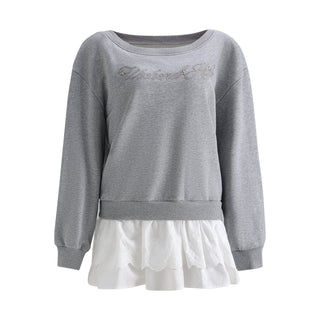 [WEEKH] letter embroidery sweater