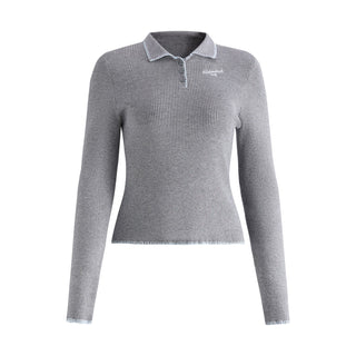 [WEEKH] contrast polo shirt