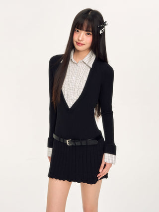 [WEEKH] plaid knit dress