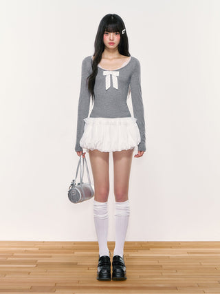 [WEEKH] bow bandage skirt