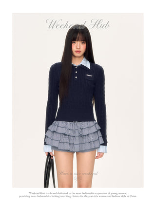 [WEEKH] plaid cake dress