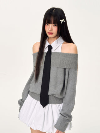 [WEEKH] fake two-piece dress