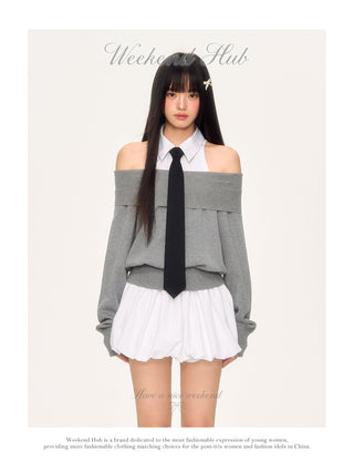 [WEEKH] fake two-piece dress