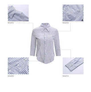 [WEEKH] striped slim shirt