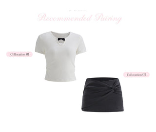 [WEEKH] knot short skirt