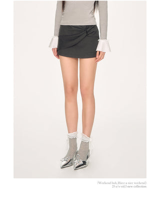 [WEEKH] knot short skirt