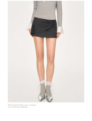 [WEEKH] knot short skirt