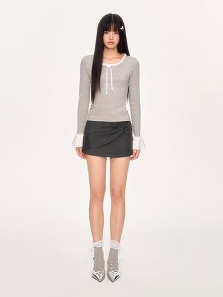 [WEEKH] knot short skirt