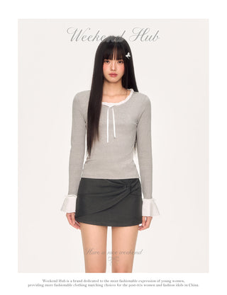 [WEEKH] knot short skirt