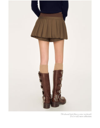 [WEEKH] double waist skirt