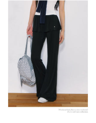 [WEEKH] draped bootcut pants