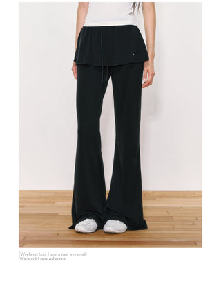 [WEEKH] draped bootcut pants