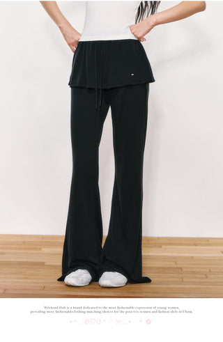 [WEEKH] draped bootcut pants