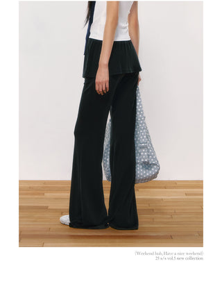 [WEEKH] draped bootcut pants