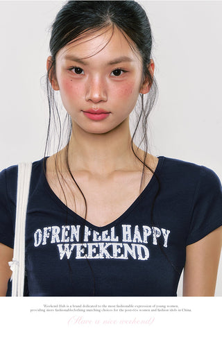 [WEEKH] letter print tee