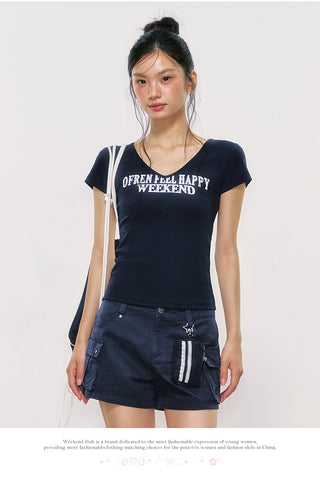 [WEEKH] letter print tee
