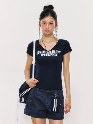 [WEEKH] letter print tee