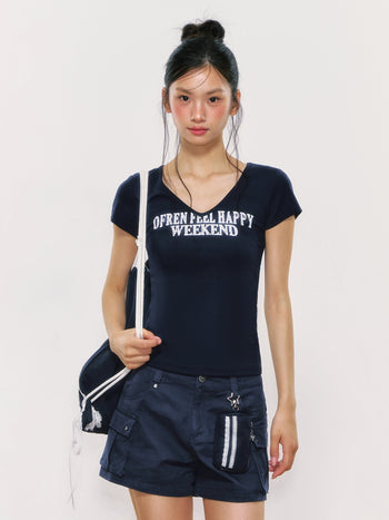 [WEEKH] letter print tee
