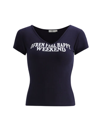 [WEEKH] letter print tee