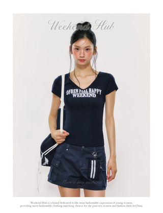 [WEEKH] letter print tee