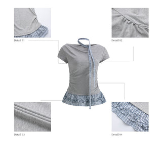 [WEEKH] plaid ruffled top