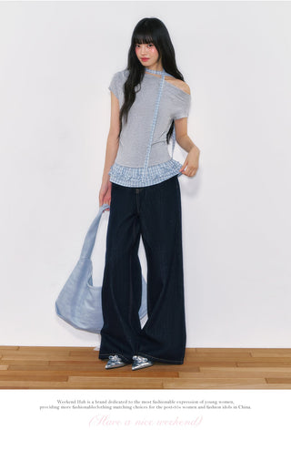 [WEEKH] plaid ruffled top