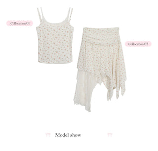 [WEEKH] Irregular hem skirt