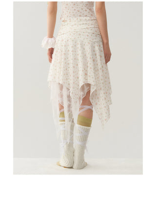 [WEEKH] Irregular hem skirt