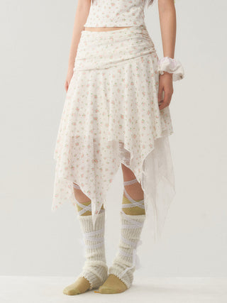 [WEEKH] Irregular hem skirt