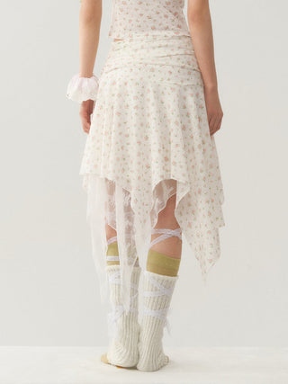 [WEEKH] Irregular hem skirt