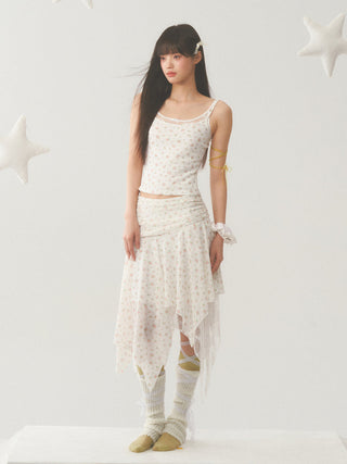 [WEEKH] Irregular hem skirt