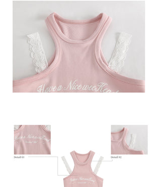 [WEEKH] Letter print vest