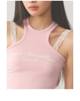 [WEEKH] Letter print vest