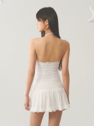 [WEEKH] Lace halter vest