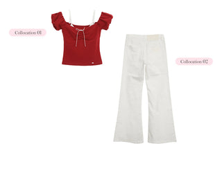 [WEEKH] Off-shoulder tee
