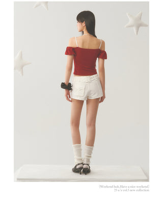 [WEEKH] Off-shoulder tee