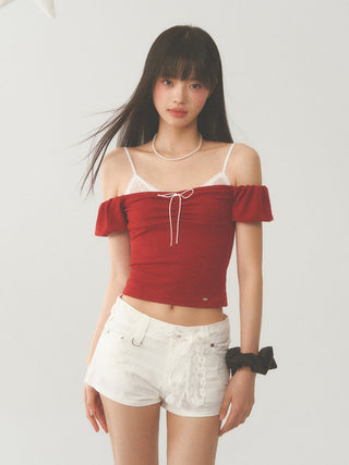[WEEKH] Off-shoulder tee