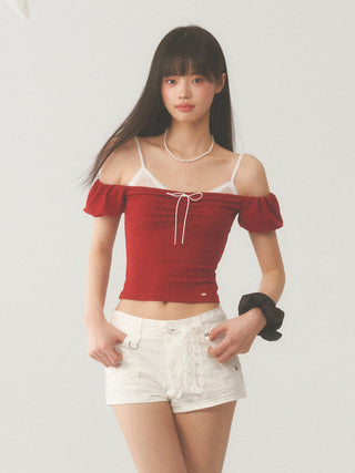 [WEEKH] Off-shoulder tee