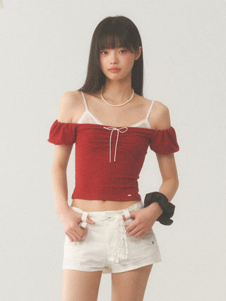 [WEEKH] Off-shoulder tee