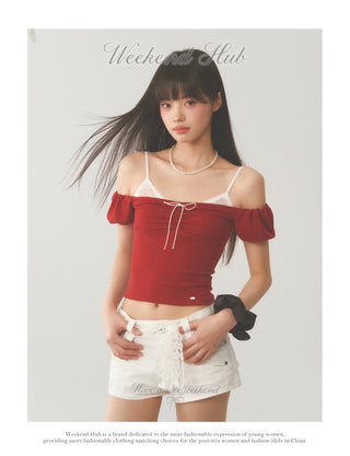 [WEEKH] Off-shoulder tee
