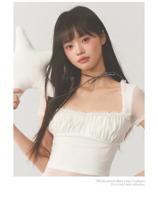 [WEEKH] Mesh short sleeve
