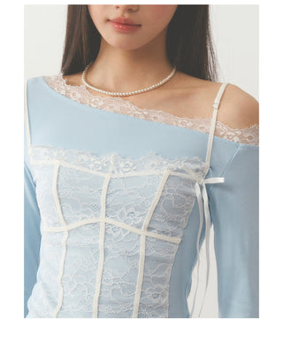 [WEEKH] Oblique shoulder top