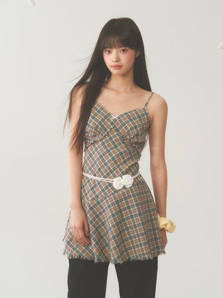 [WEEKH] Plaid sling dress