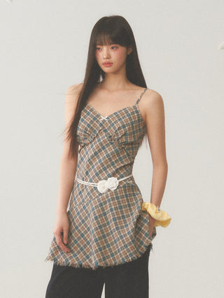 [WEEKH] Plaid sling dress