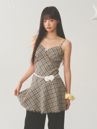 [WEEKH] Plaid sling dress