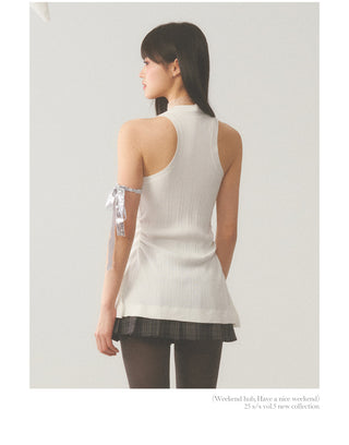 [WEEKH] White slim vest