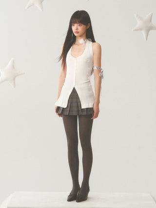 [WEEKH] White slim vest