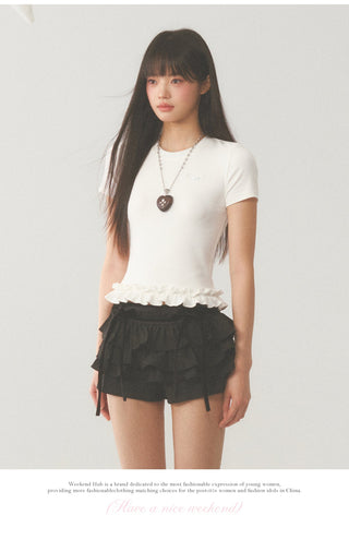 [WEEKH] Ruffled crop top