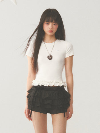 [WEEKH] Ruffled crop top